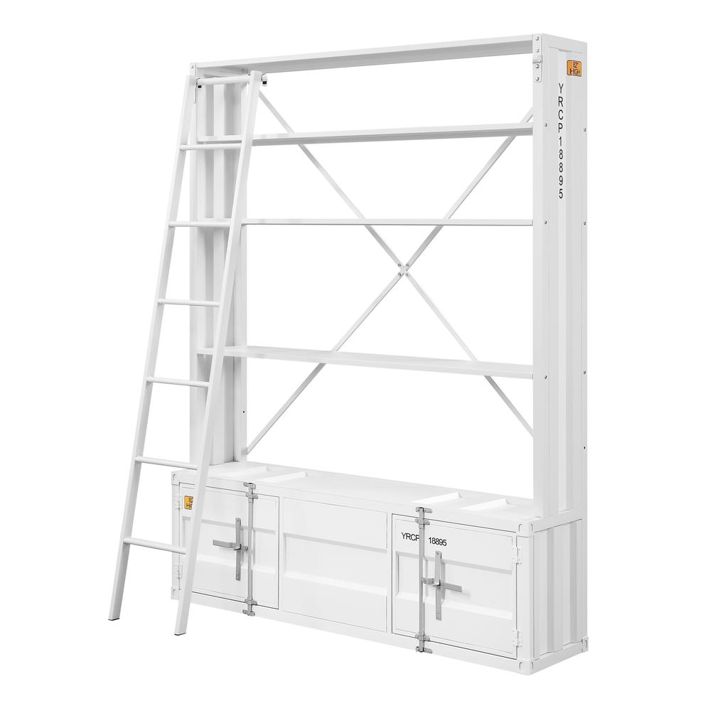 Cargo Bookshelf & Ladder, White. Picture 3