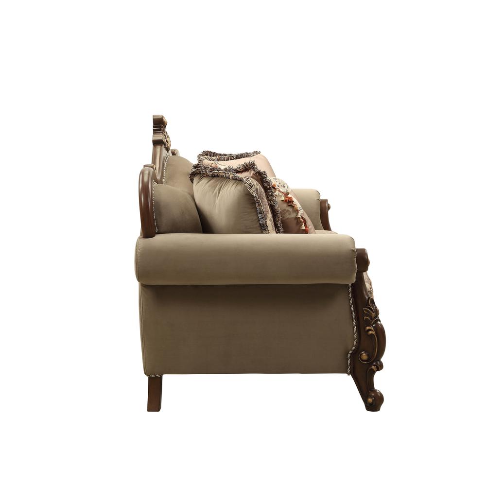 Mehadi Chair w/2 Pillows, Fabric & Walnut (50692). Picture 1