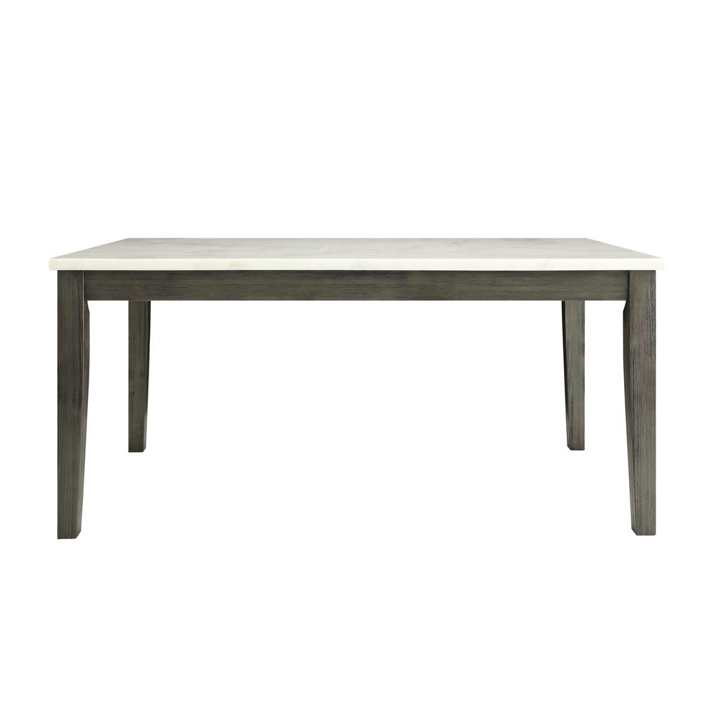 Merel Dining Table, White Marble & Gray Oak. Picture 2