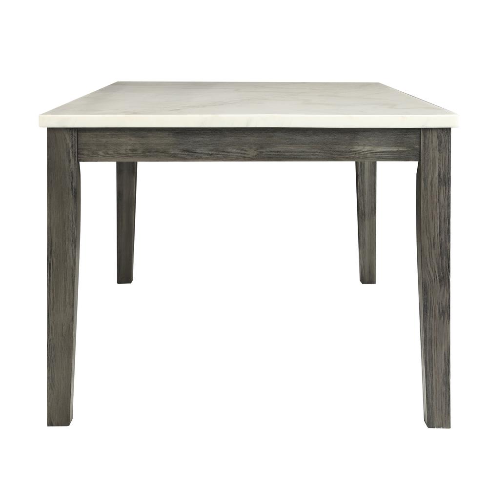 Merel Dining Table, White Marble & Gray Oak. Picture 3