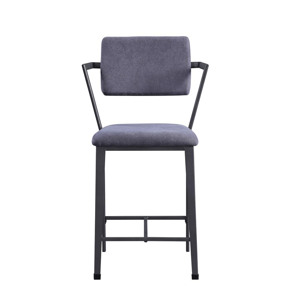 Cargo Counter Height Chair (Set-2), Fabric & Gunmetal (2Pc/1Ctn). Picture 3