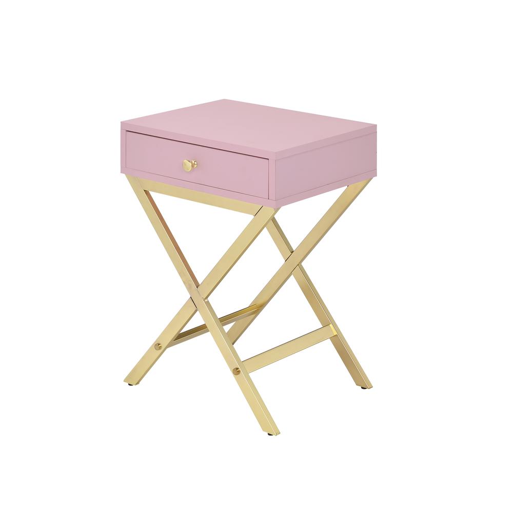 Coleen Side Table, Pink & Gold. Picture 4