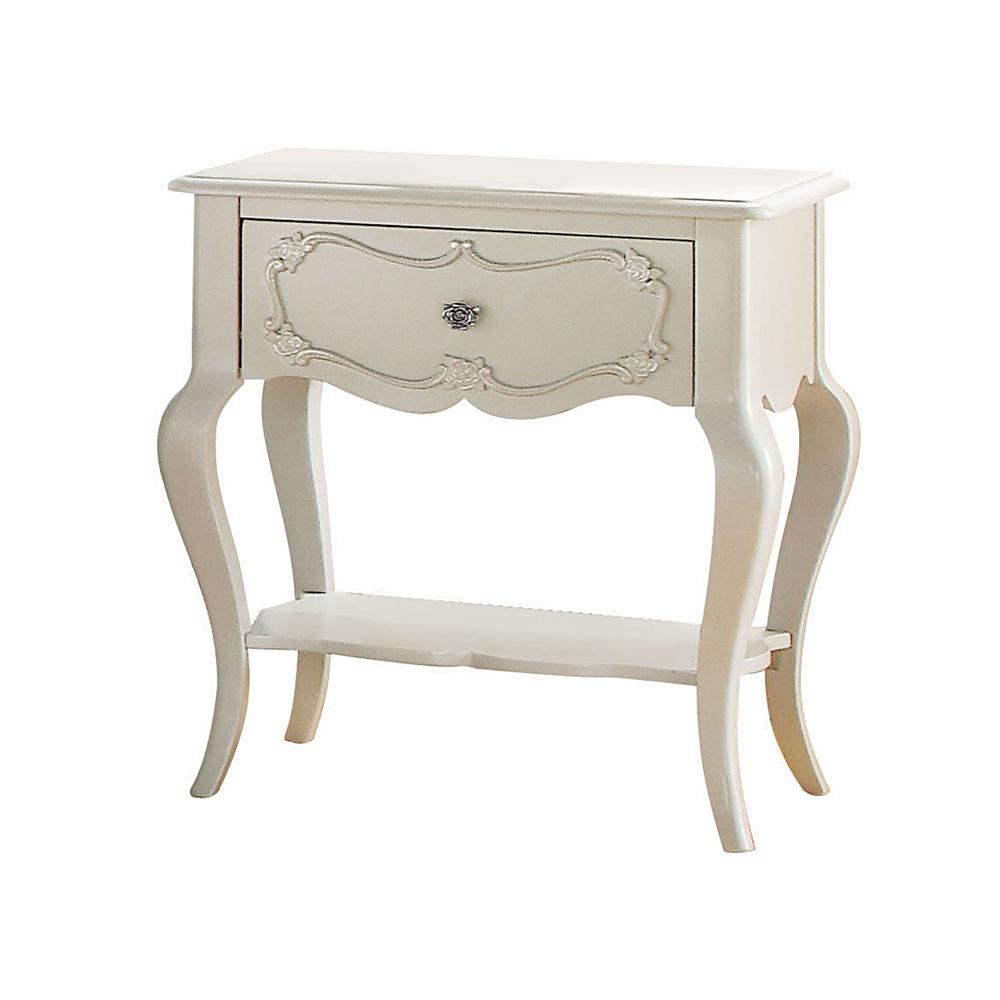 Edalene Nightstand, Pearl White. Picture 1