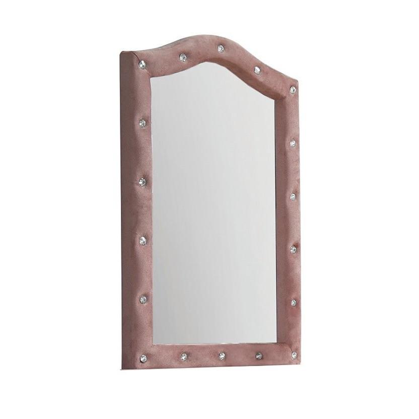 Reggie Pink Fabric Mirror. Picture 1