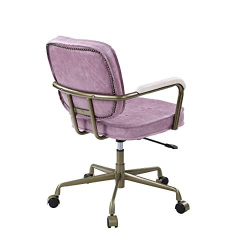 Siecross Office Chair, Pink Top Grain Leather (OF00400). Picture 4