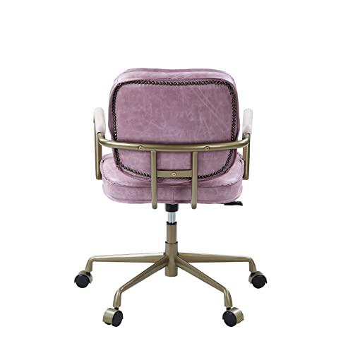 Siecross Office Chair, Pink Top Grain Leather (OF00400). Picture 5