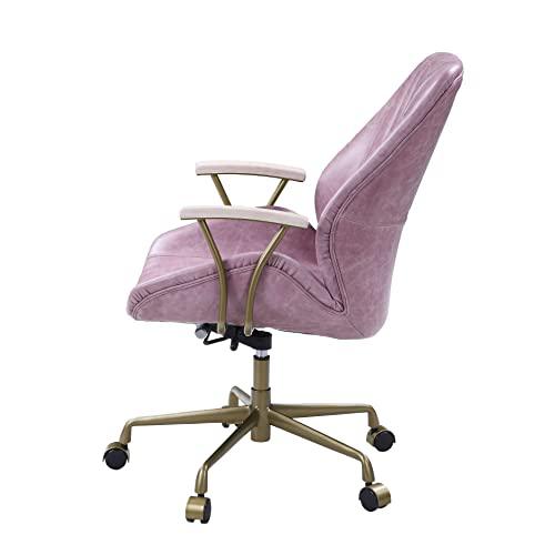 Hamilton Office Chair, Pink Top Grain Leather (OF00399). Picture 7