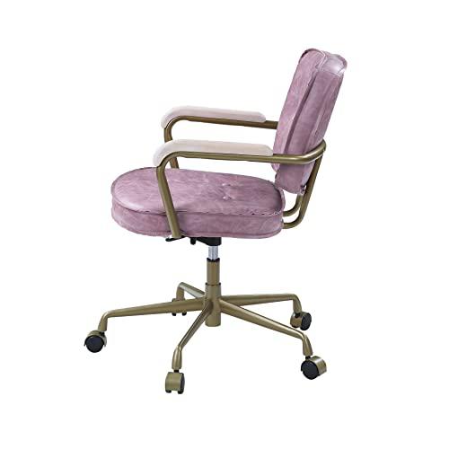 Siecross Office Chair, Pink Top Grain Leather (OF00400). Picture 7