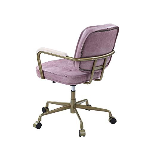 Siecross Office Chair, Pink Top Grain Leather (OF00400). Picture 6