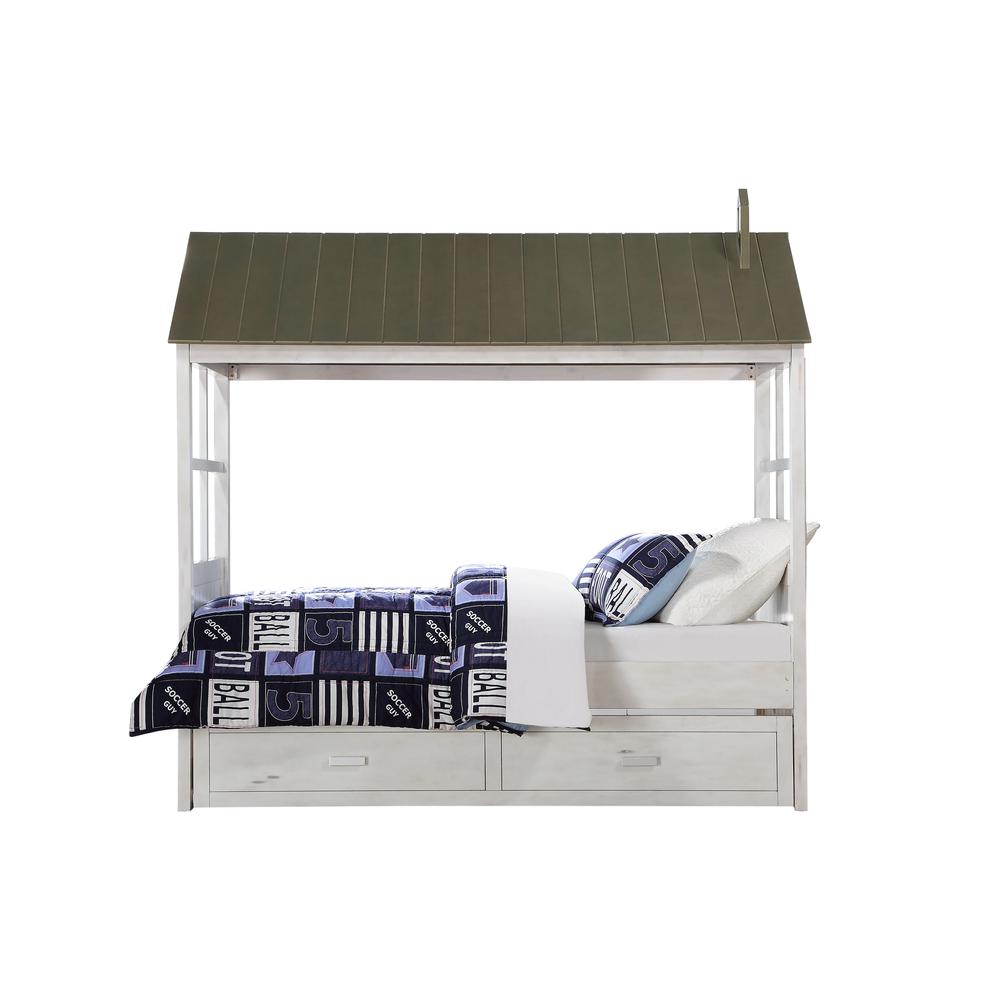 Tree House II Twin Bed, Weathered White & Washed Gray (1Set/3Ctn). Picture 2