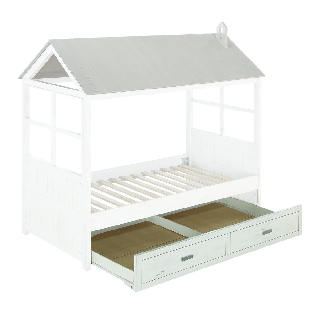 Tree House II Trundle (Twin), Weathered White & Washed Gray  (37173). Picture 4