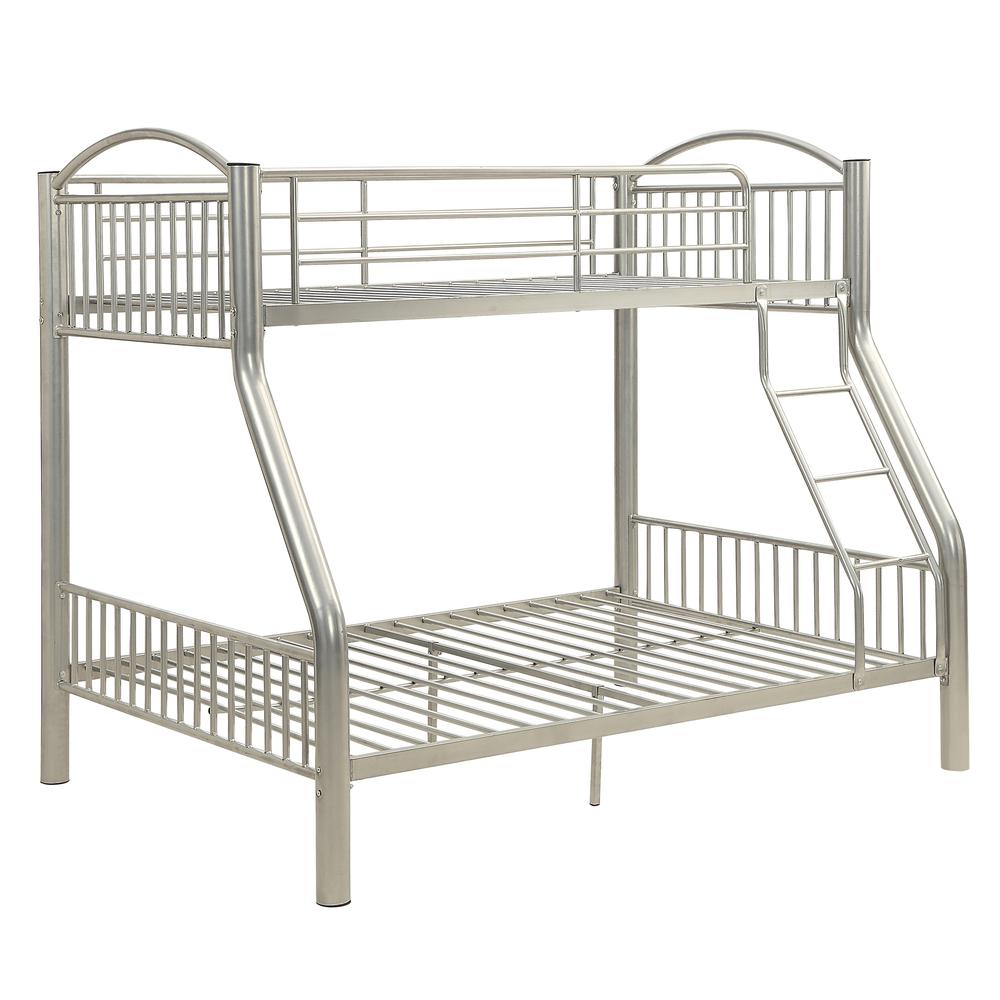 Cayelynn Twin/Full Bunk Bed, Silver. Picture 1