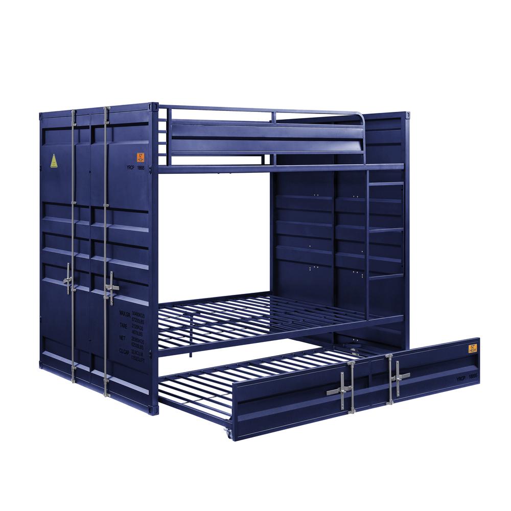 Bunk Bed (Full/Full), Blue. Picture 1