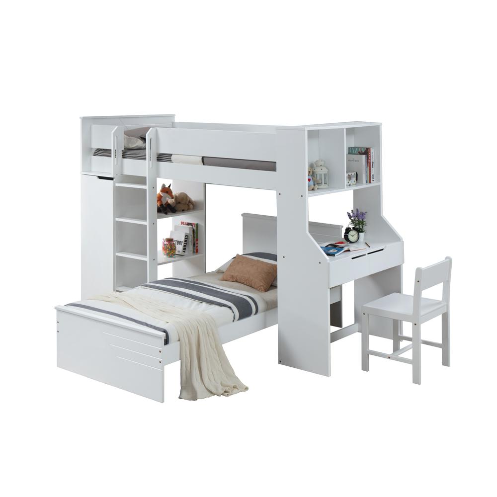 Twin Bed, White. Picture 4