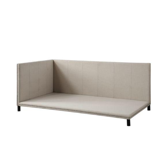 Yinbella Beige Linen Full Daybed. Picture 1