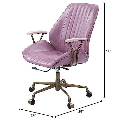 Hamilton Office Chair, Pink Top Grain Leather (OF00399). Picture 10