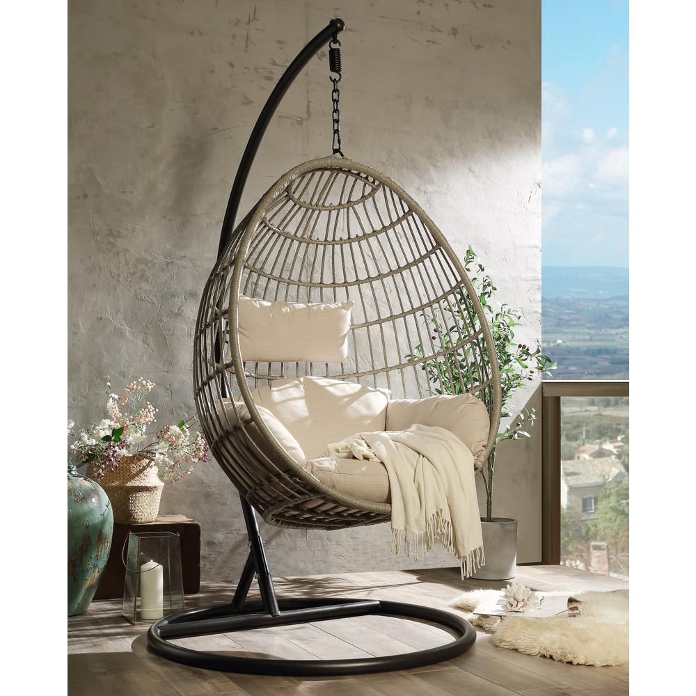 ACME - Vasant Patio Swing Chair with Stand. Picture 1