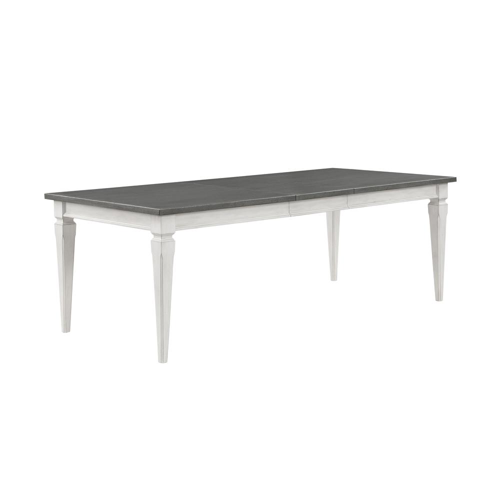 Katia Dining Table, Gray & Weathered White Finish. Picture 1