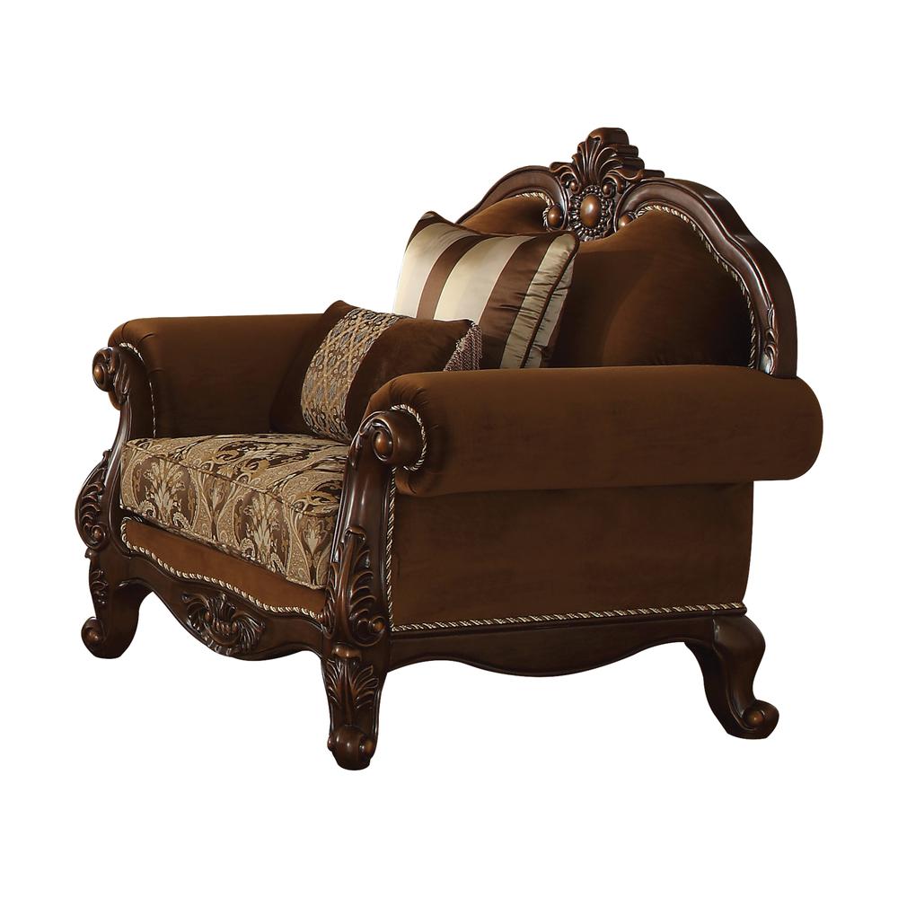 Jardena Chair w/2 Pillows, Fabric & Cherry Oak  (50657). Picture 1
