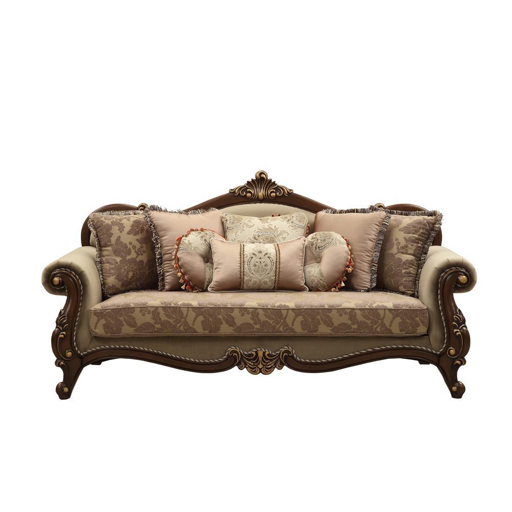 Mehadi Sofa w/8 Pillows, Fabric & Walnut (50690). Picture 4