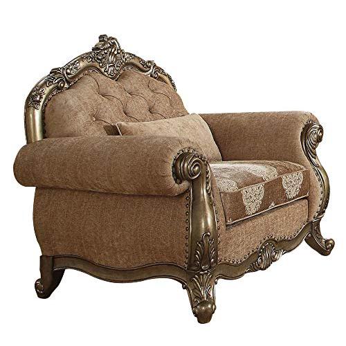 Chair (w/1 Pillow), Fabric & Vintage Oak 56032. Picture 1