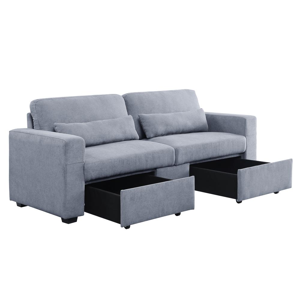 Rogyne Storage Sofa, Gray Linen (51895). Picture 2