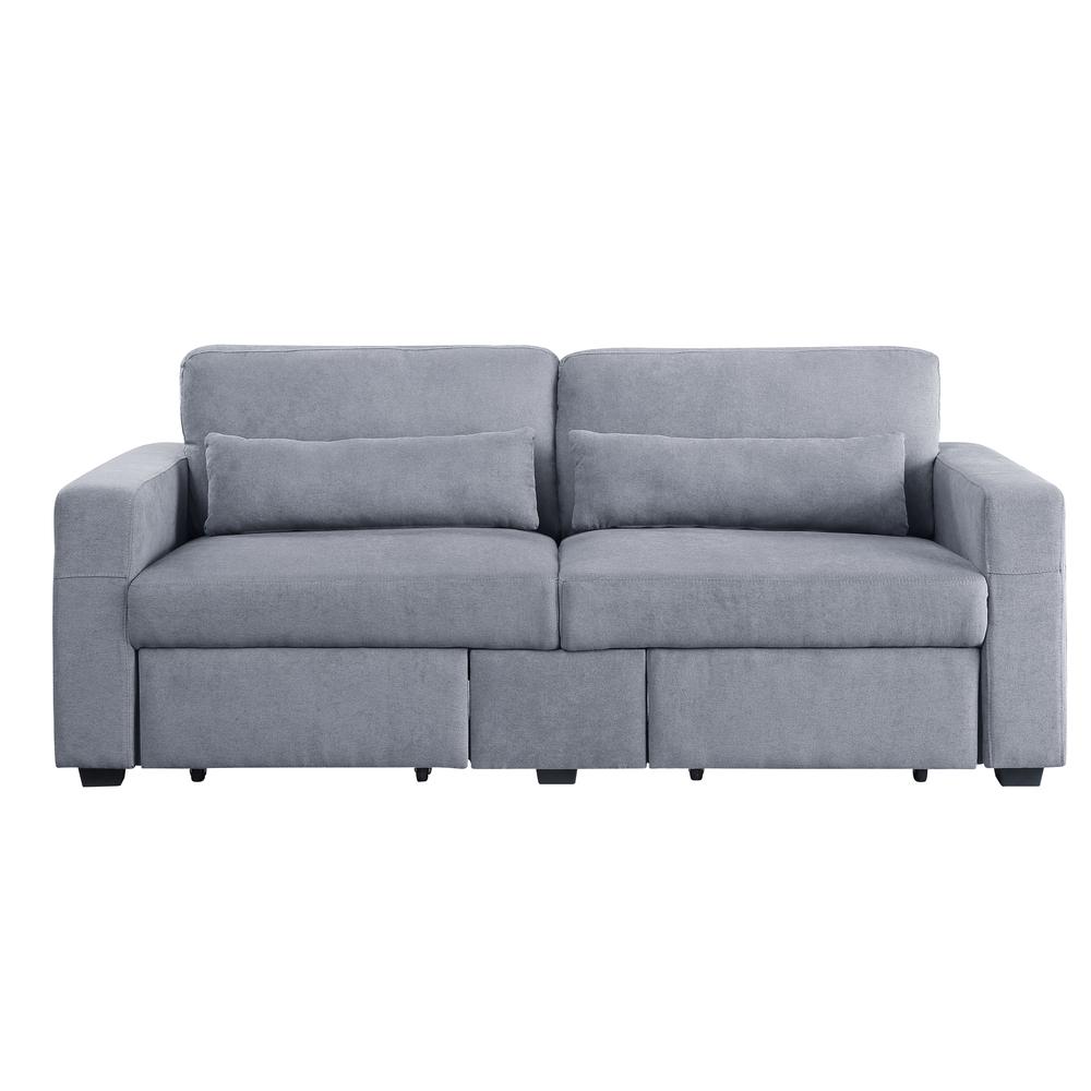 Rogyne Storage Sofa, Gray Linen (51895). Picture 4