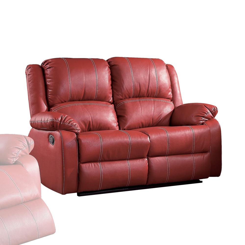 Loveseat (Motion), Red PU 52151. Picture 1