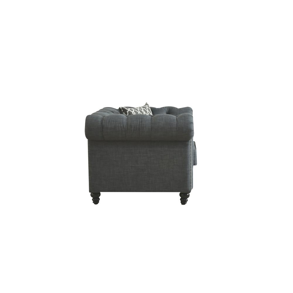 Aurelia Chair w/1 Pillow, Gray Linen. Picture 4