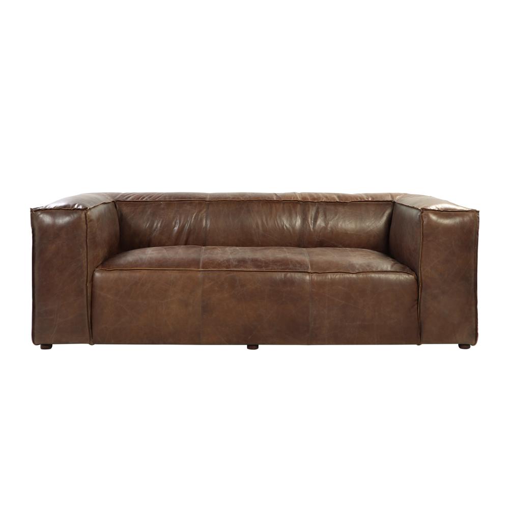Brancaster Sofa, Retro Brown Top Grain Leather. Picture 4