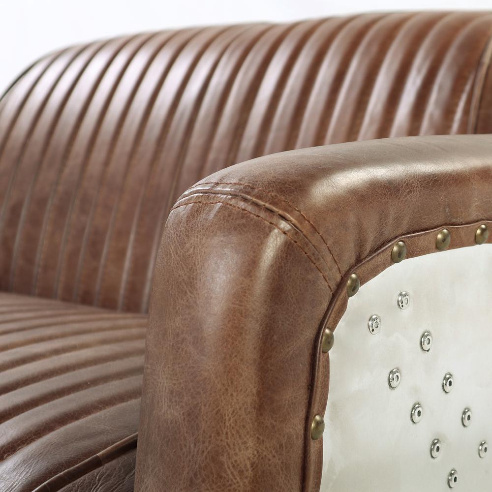 Brancaster Sofa, Retro Brown Top Grain Leather. Picture 9
