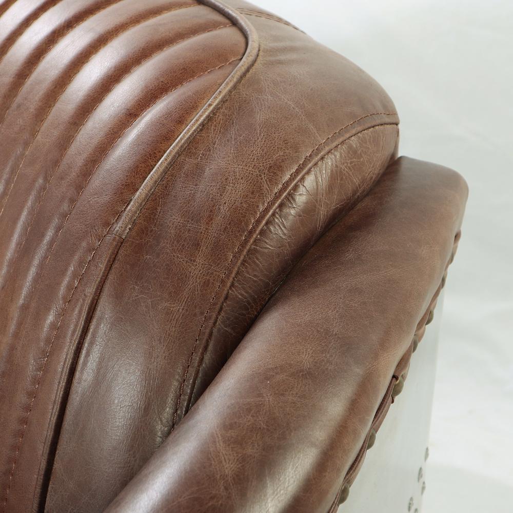 Brancaster Sofa, Retro Brown Top Grain Leather. Picture 11