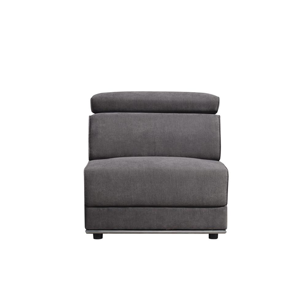 Alwin Modular Armless Chair, Dark Gray Fabric (53722). Picture 6
