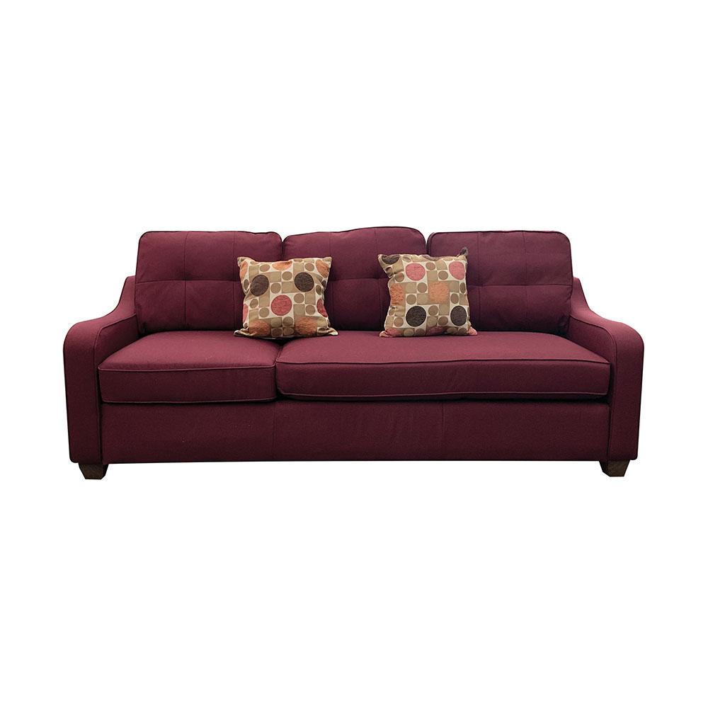 Cleavon II Sectional Sofa & 2 Pillows, Red Linen (53740). Picture 10