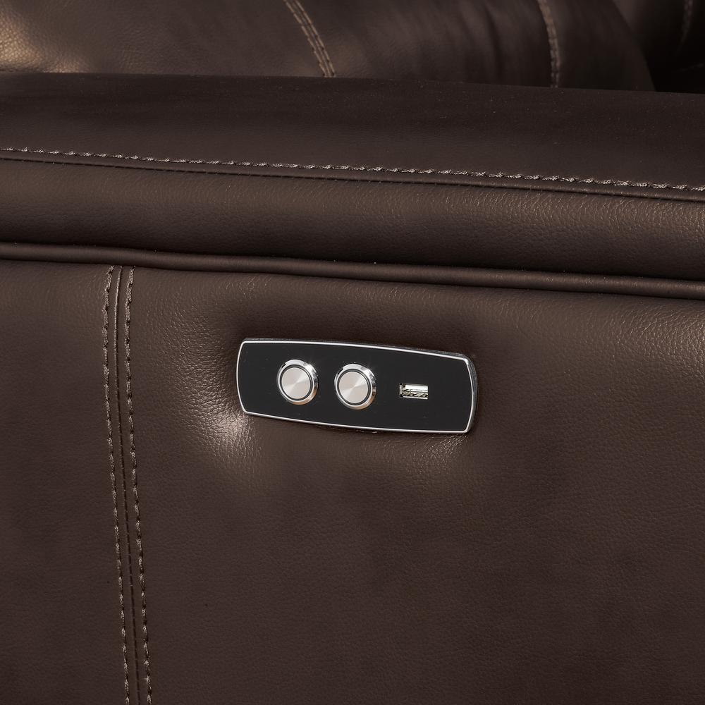 ACME Saul Sectional Sofa (Power Motion/USB Dock), Espresso Leather-Aire (1Set/6Ctn). Picture 3
