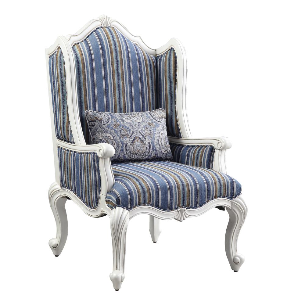 Ciddrenar Chair w/pillow, Fabric & White Finish (54312). Picture 2