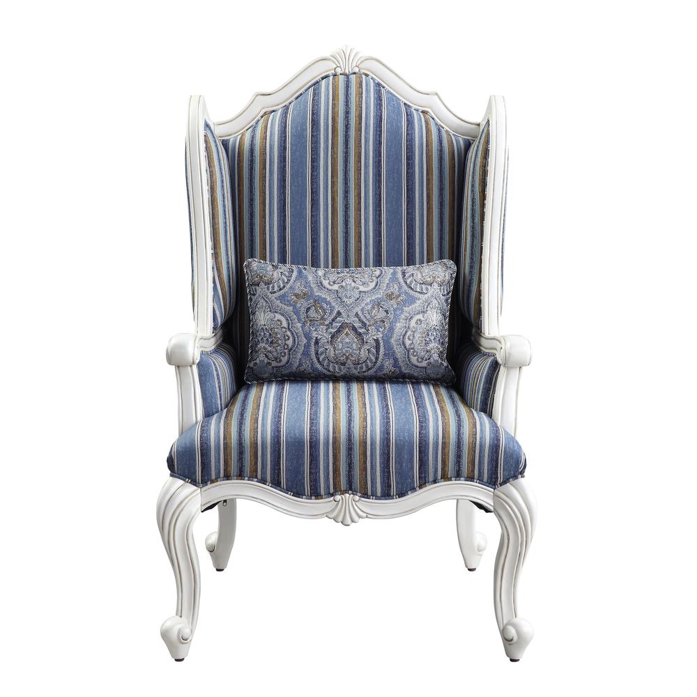 Ciddrenar Chair w/pillow, Fabric & White Finish (54312). Picture 4