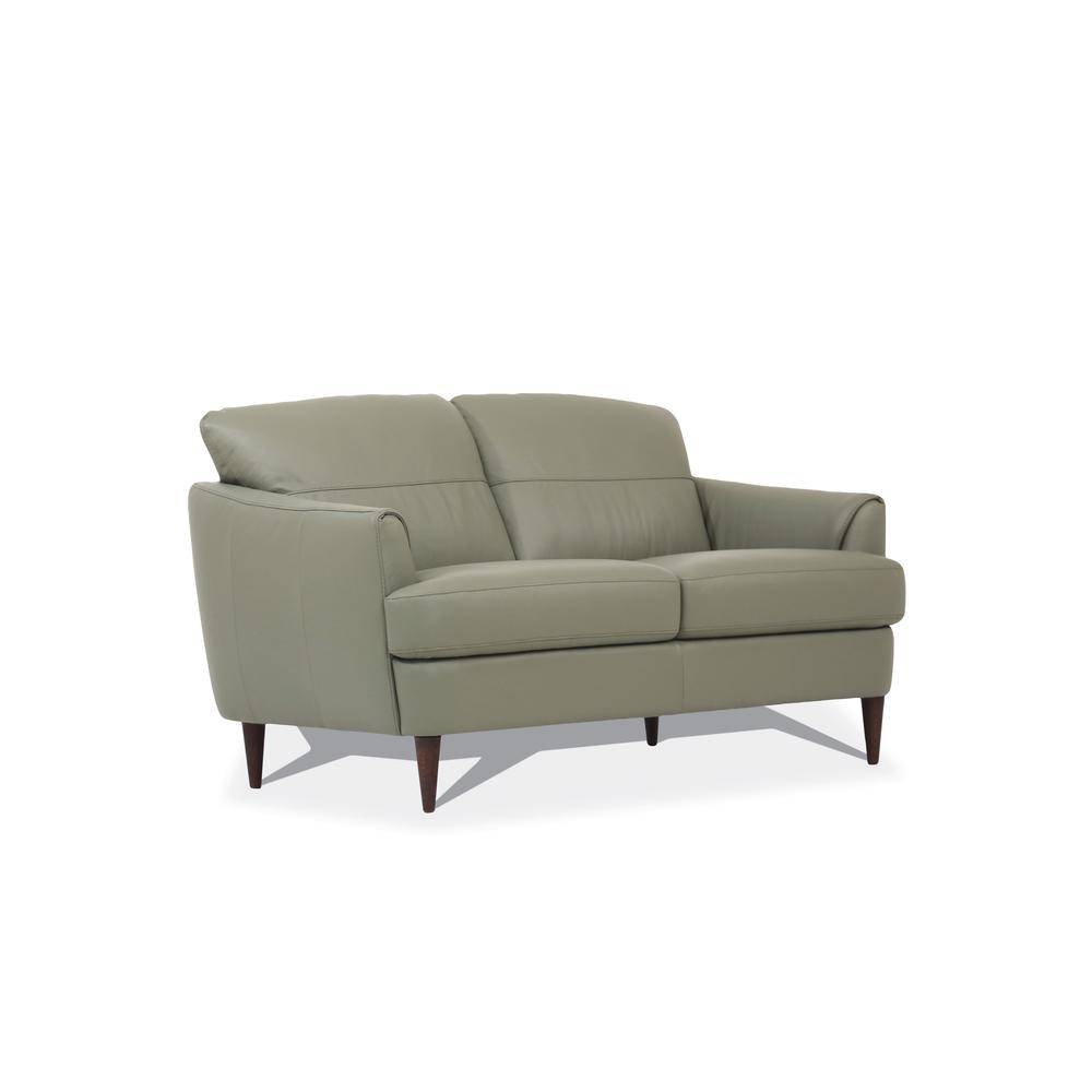 Loveseat, Moss Green Leather 54571. Picture 2