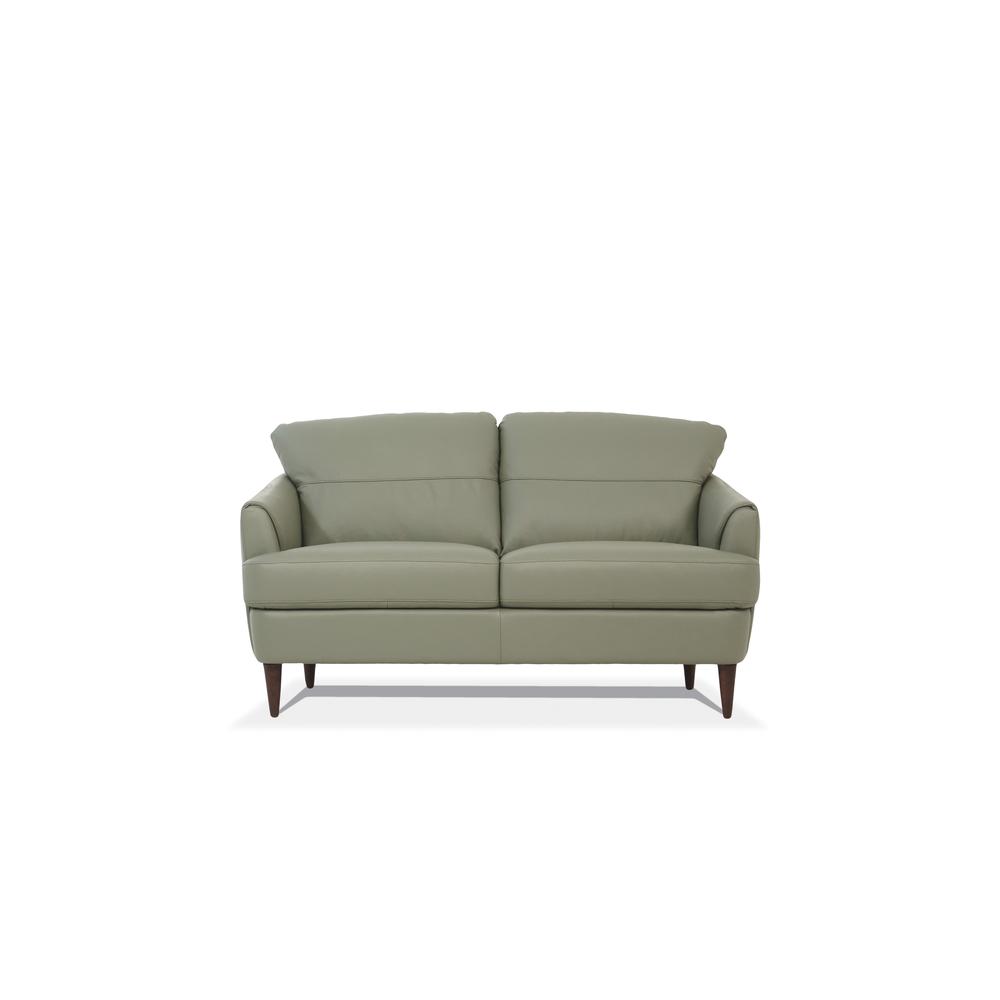 Loveseat, Moss Green Leather 54571. Picture 3