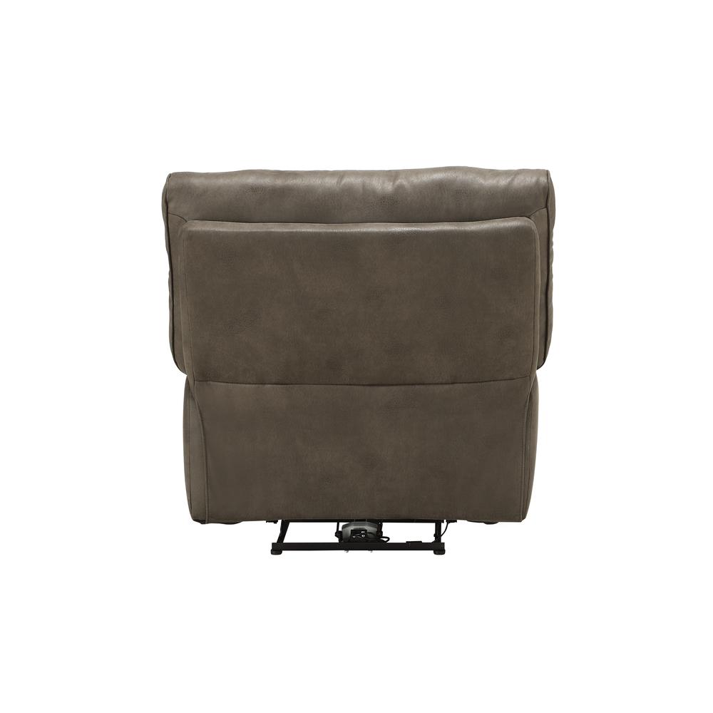 Recliner (Power Motion), Gray Leather-Aire 54897. Picture 4