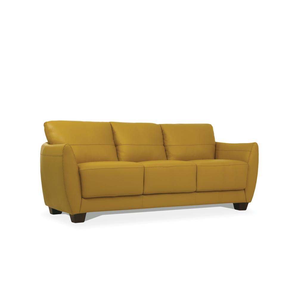 Sofa, Mustard Leather 54945. Picture 3