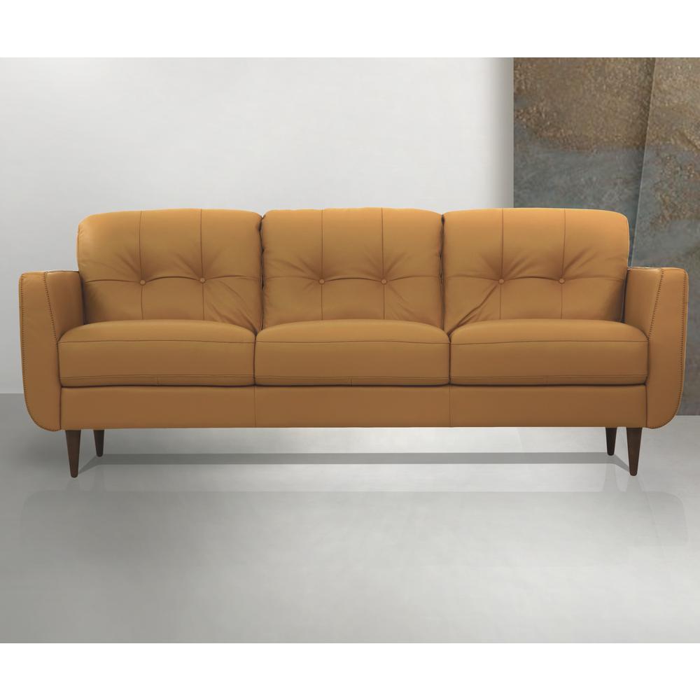 Sofa, Camel Leather 54955. Picture 2