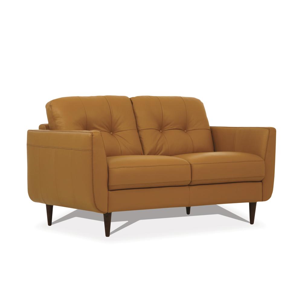 Loveseat, Camel Leather 54956. Picture 2