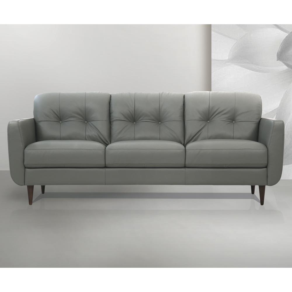 Sofa, Pesto Green Leather 54960. Picture 1
