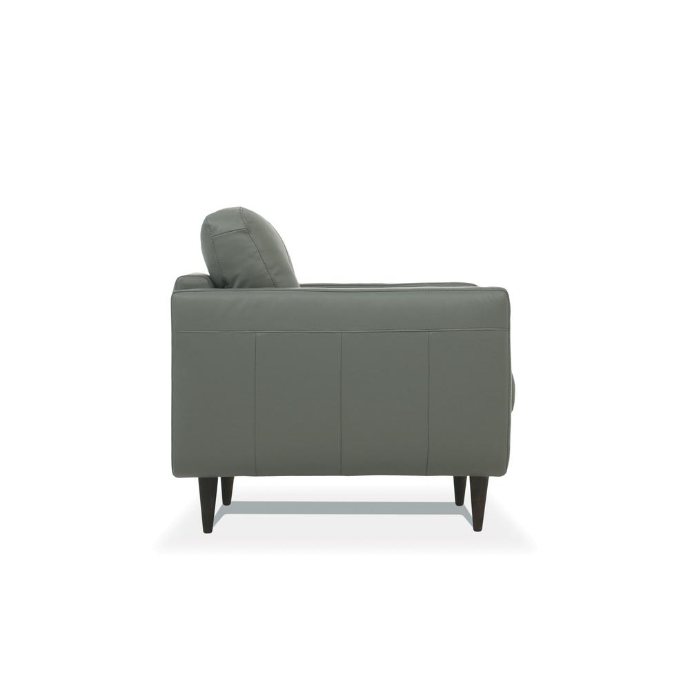 Loveseat, Pesto Green Leather 54961. The main picture.