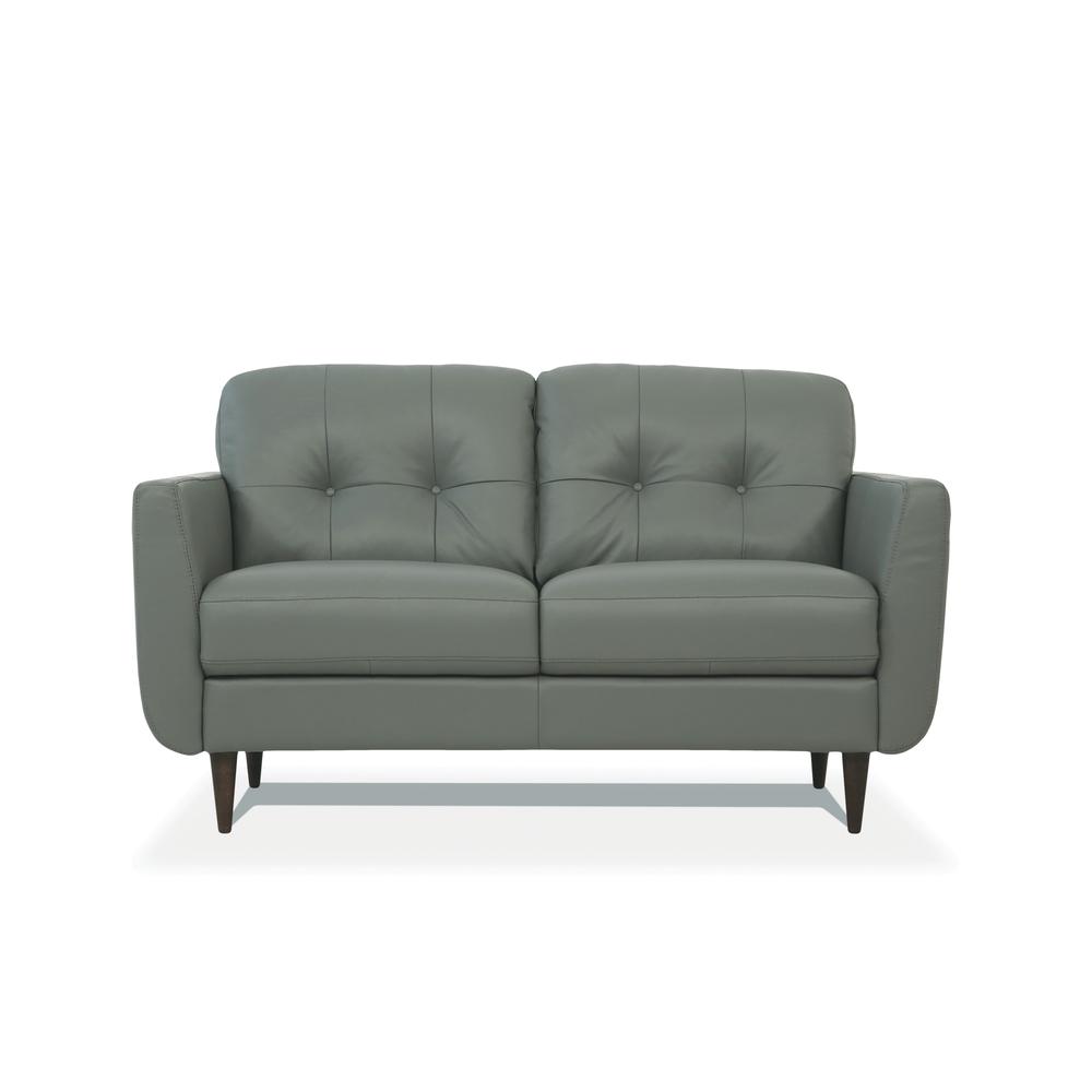 Loveseat, Pesto Green Leather 54961. Picture 2