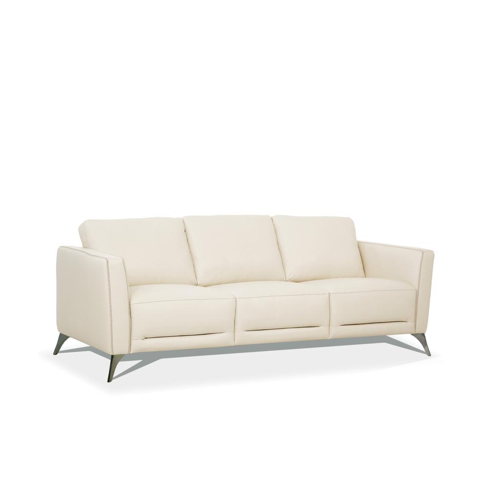Sofa, Cream Leather 55005. Picture 2