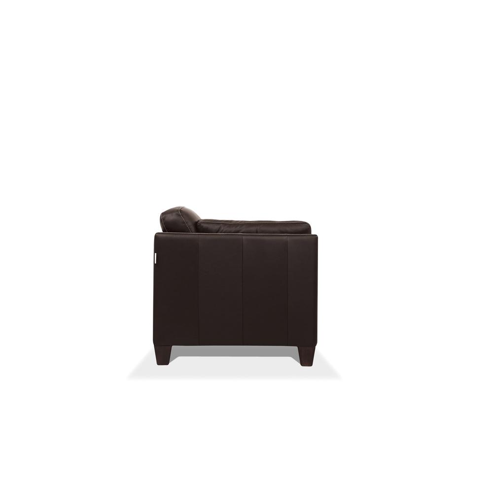 Loveseat, Chocolate Leather 55011. Picture 1