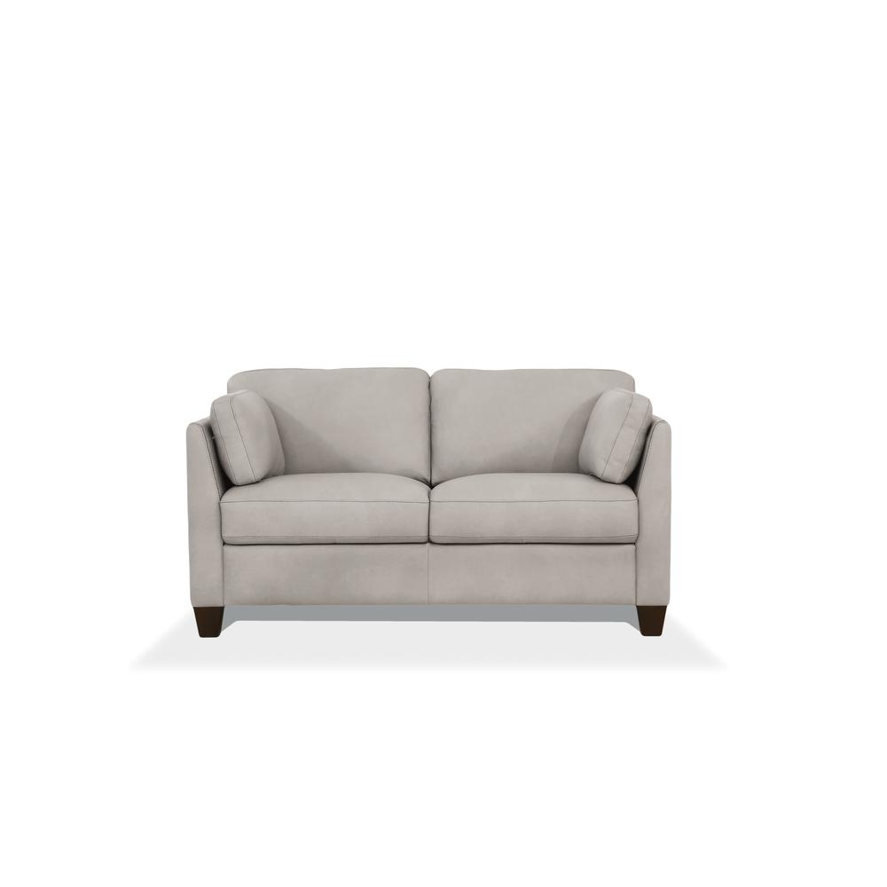 Loveseat, Dusty White Leather 55016. Picture 2