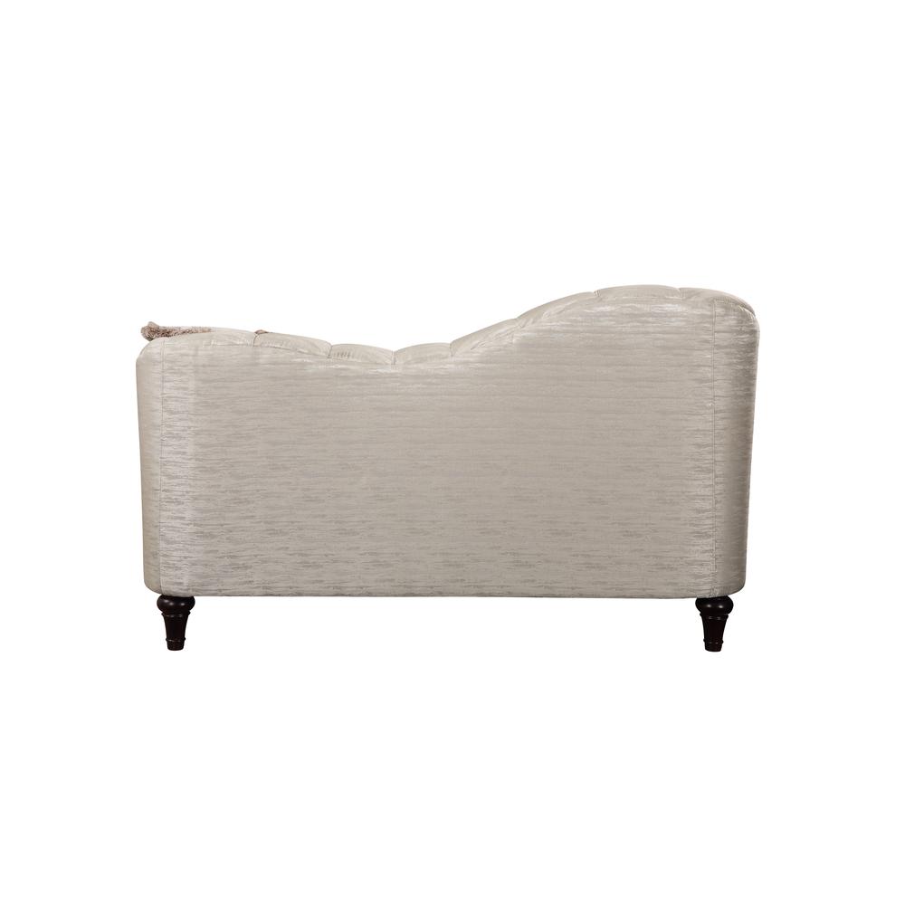 Athalia Loveseat w/3 Pillows, Shimmering Pearl (55306). Picture 2